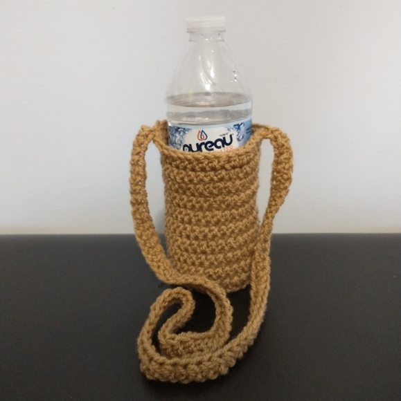 Handmade Light Brown Water Bottle Holder - Picture 3 of 3